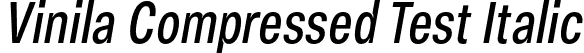 Vinila Compressed Test Italic font - VinilaTest-CompressedOblique.otf