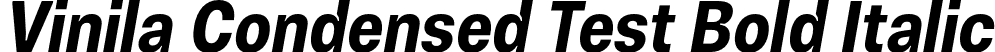 Vinila Condensed Test Bold Italic font - VinilaTest-CondensedBoldOblique.otf