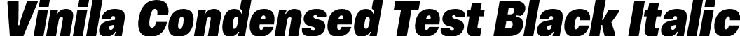 Vinila Condensed Test Black Italic font - VinilaTest-CondensedBlackOblique.otf