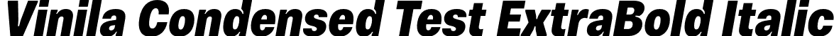 Vinila Condensed Test ExtraBold Italic font - VinilaTest-CondensedExtraboldOblique.otf