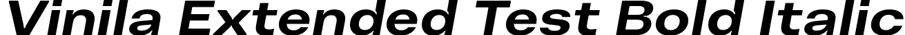 Vinila Extended Test Bold Italic font - VinilaTest-ExtendedBoldOblique.otf