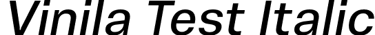 Vinila Test Italic font - VinilaTest-Oblique.otf