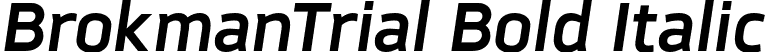 BrokmanTrial Bold Italic font - BrokmanTrial-BoldItalic.otf