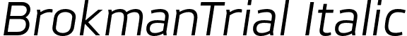 BrokmanTrial Italic font - BrokmanTrial-Italic.otf