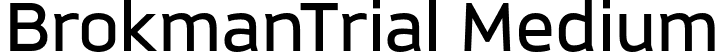 BrokmanTrial Medium font - BrokmanTrial-Medium.otf