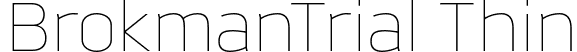 BrokmanTrial Thin font - BrokmanTrial-Thin.otf