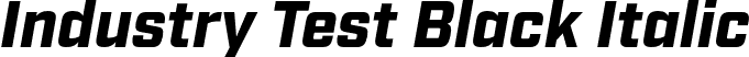 Industry Test Black Italic font - IndustryTest-BlackItalic.otf