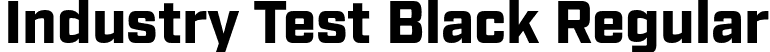 Industry Test Black Regular font - IndustryTest-Black.otf