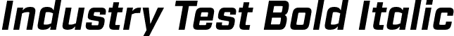 Industry Test Bold Italic font - IndustryTest-BoldItalic.otf