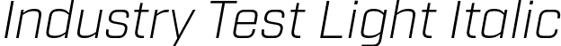 Industry Test Light Italic font - IndustryTest-LightItalic.otf