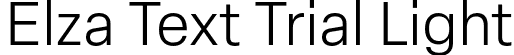 Elza Text Trial Light font - ElzaTextTrial-Light.otf