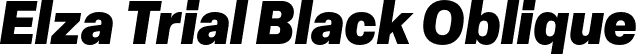 Elza Trial Black Oblique font - ElzaTrial-BlackOblique.otf
