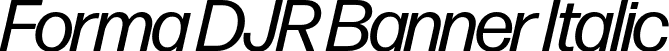 Forma DJR Banner Italic font - FormaDJRBanner-Italic-Testing.otf