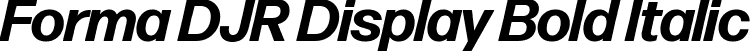 Forma DJR Display Bold Italic font - FormaDJRDisplay-BoldItalic-Testing.ttf