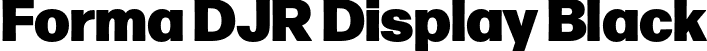 Forma DJR Display Black font - FormaDJRDisplay-Black-Testing.otf