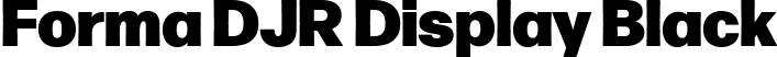 Forma DJR Display Black font - FormaDJRDisplay-Black-Testing.ttf