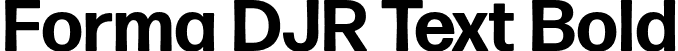 Forma DJR Text Bold font - FormaDJRText-Bold-Testing.otf