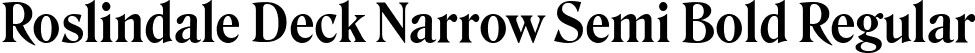 Roslindale Deck Narrow Semi Bold Regular font - Roslindale-DeckNarrowSemiBold-Testing.ttf
