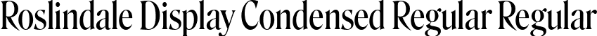 Roslindale Display Condensed Regular Regular font - Roslindale-DisplayCondensedRegular-Testing.ttf