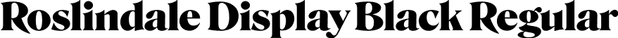 Roslindale Display Black Regular font - Roslindale-DisplayBlack-Testing.otf