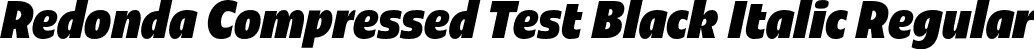 Redonda Compressed Test Black Italic Regular font - RedondaCompressedTest-BlackItalic.otf
