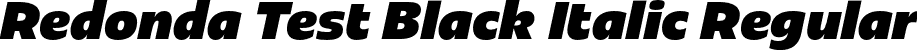 Redonda Test Black Italic Regular font - RedondaTest-BlackItalic.otf
