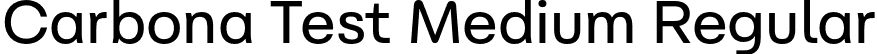 Carbona Test Medium Regular font - CarbonaTest-Medium.otf