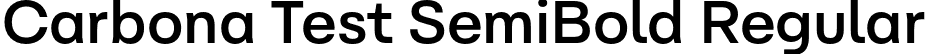 Carbona Test SemiBold Regular font - CarbonaTest-SemiBold.otf