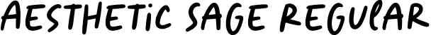 Aesthetic Sage Regular font - Aesthetic Sage Regular.otf