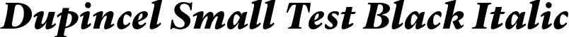 Dupincel Small Test Black Italic font - DupincelSmallTest-BlackItalic.otf