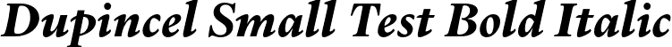 Dupincel Small Test Bold Italic font - DupincelSmallTest-BoldItalic.otf