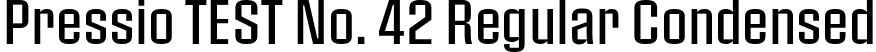 Pressio TEST No. 42 Regular Condensed font - PressioTEST-No.42.otf