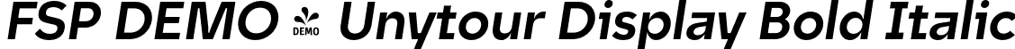 FSP DEMO - Unytour Display Bold Italic font - Fontspring-DEMO-unytourdisplay-bolditalic.otf