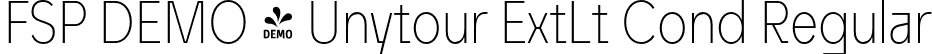 FSP DEMO - Unytour ExtLt Cond Regular font - Fontspring-DEMO-unytour-extralightcondensed.otf