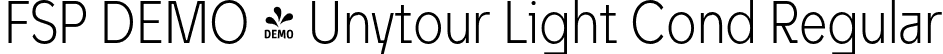 FSP DEMO - Unytour Light Cond Regular font - Fontspring-DEMO-unytour-lightcondensed.otf