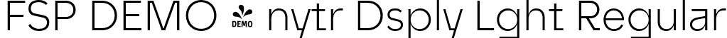 FSP DEMO - nytr Dsply Lght Regular font - Fontspring-DEMO-unytourdisplay-light.otf