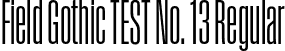 Field Gothic TEST No. 13 Regular font - FieldGothicTEST-No.13.otf