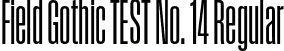 Field Gothic TEST No. 14 Regular font - FieldGothicTEST-No.14.otf