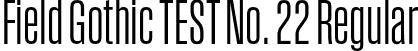 Field Gothic TEST No. 22 Regular font - FieldGothicTEST-No.22.otf