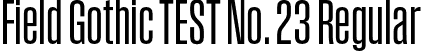 Field Gothic TEST No. 23 Regular font - FieldGothicTEST-No.23.otf