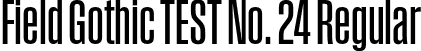 Field Gothic TEST No. 24 Regular font - FieldGothicTEST-No.24.otf