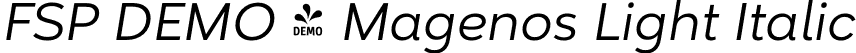 FSP DEMO - Magenos Light Italic font - Fontspring-DEMO-magenos-lightitalic.otf