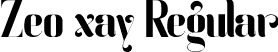 Zeo xay Regular font - Zeo xay.otf