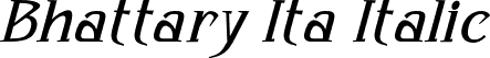 Bhattary Ita Italic font - BhattaryItalic-6Yr4Y.otf