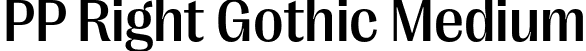 PP Right Gothic Medium font - PPRightGothic-Medium.otf