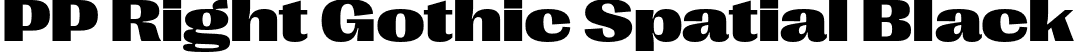 PP Right Gothic Spatial Black font - PPRightGothic-SpatialBlack.otf