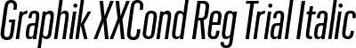 Graphik XXCond Reg Trial Italic font - GraphikXXCondensed-RegularItalic-Trial.otf