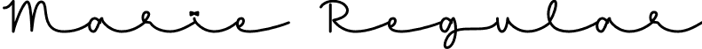 Marie Regular font - Marie.otf