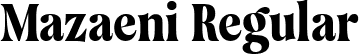 Mazaeni Regular font - MazaeniTrial-Regular.ttf