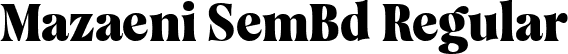 Mazaeni SemBd Regular font - MazaeniTrial-SemiBold.ttf